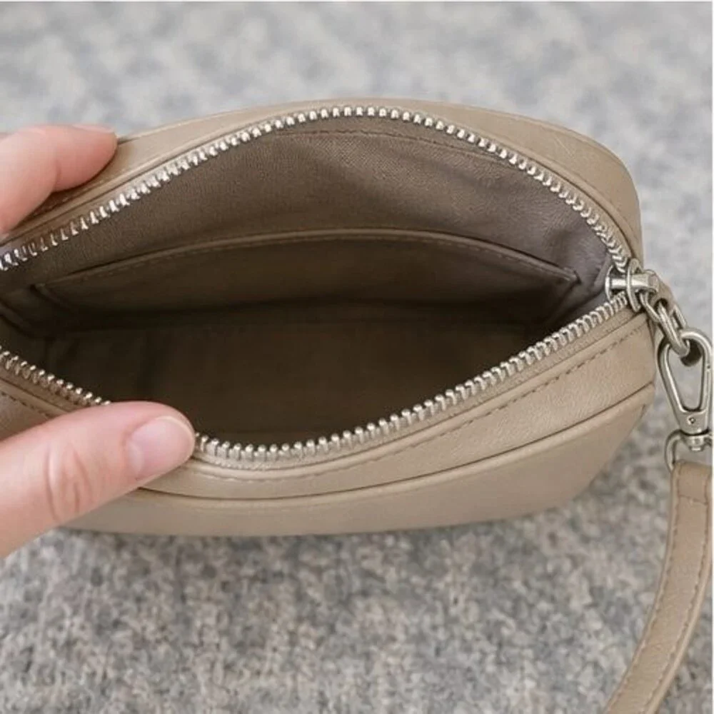 Sage Pebbled Crossbody Bag